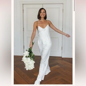 MJ X LÉ ROSE White Cami & Pant Set - size XS